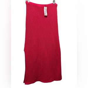 NWT The Drop Women's Halle Crochet Midi Skirt With Side Splits